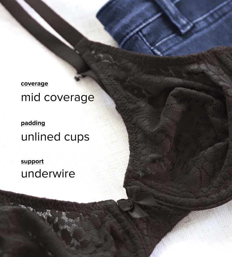 Wacoal womens Halo Lace Unlined Convertible Underwire Bra, Black, 38C - Image 5